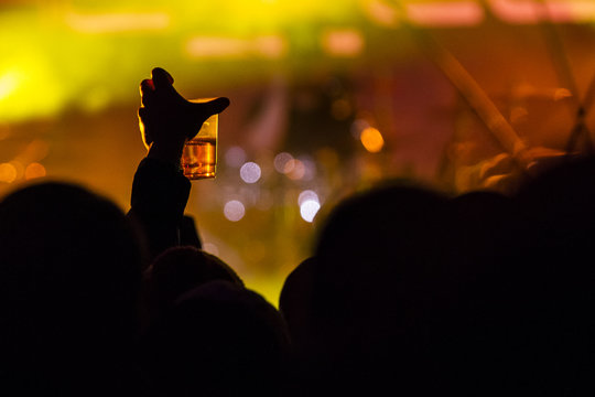 drinking at a concert