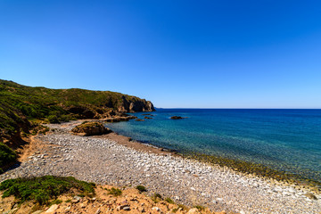 Stony Coast At Capo Pecora Buggerru Sardinia Italy Europe