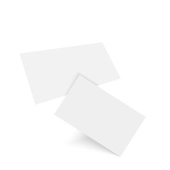 Blank of falling business cards. Vector illustration