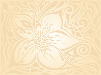 Floral Retro wedding pale peach wedding background design invitation  in trendy fashion vintage style