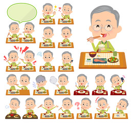 Green wear grandfather_Meal