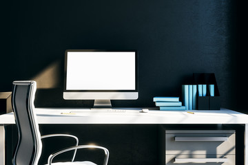 Blank monitor screen