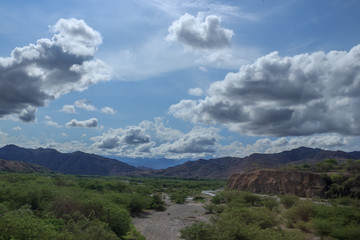 View on the andes in Colombia