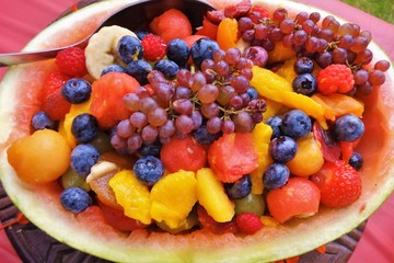 Fresh fruits on a plate
