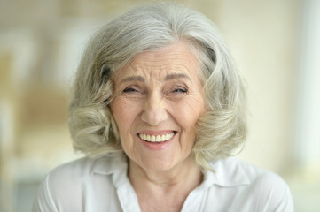 Portrait of happy senior woman