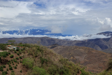 View on the andes in Colombia