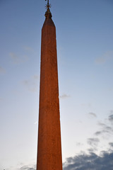 Rome, ancient Egyptian obelisk in Piazza of Popolo.