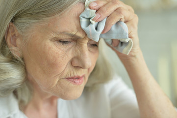 Fototapeta premium beautiful Sad senior woman