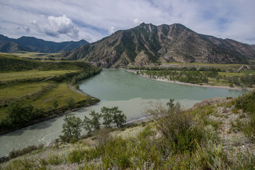 Mountain river in Altai