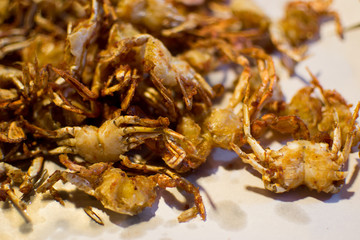 Fried crabs