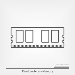 Random Access Memory line icon