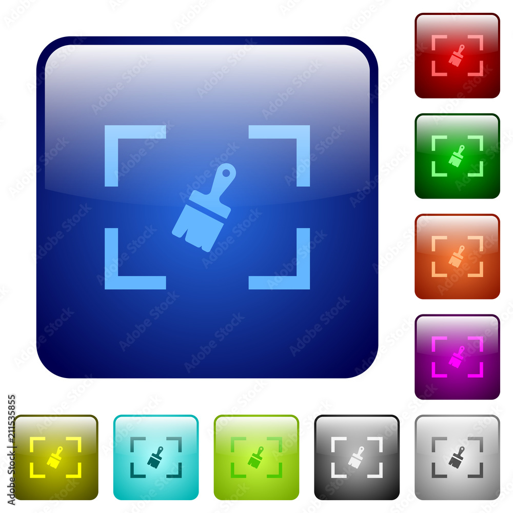 Aufkleber camera sensor cleaning color square buttons