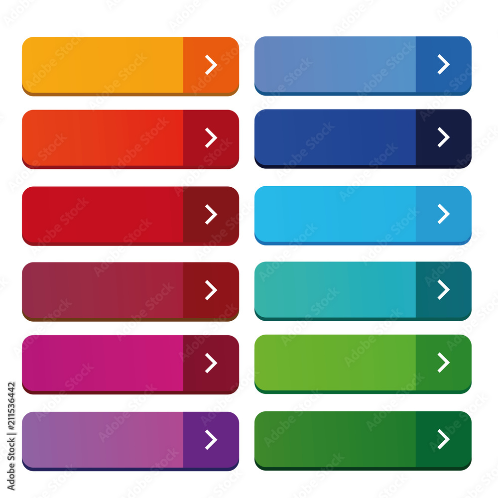 Poster empty web button set