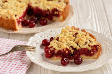 Homemade cherry pie.