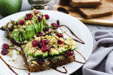 Healthy avocado toasts