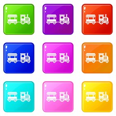 Toy trainin simple style isolated on white background vector illustration