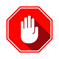 Obraz premium Hand Block ADS sign illustration