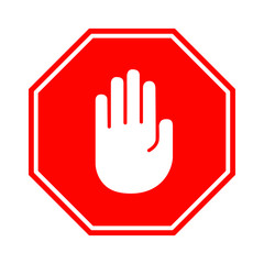 Obraz premium Hand Block ADS sign illustration