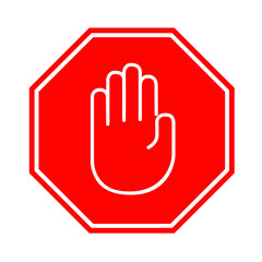 Hand Block ADS sign illustration