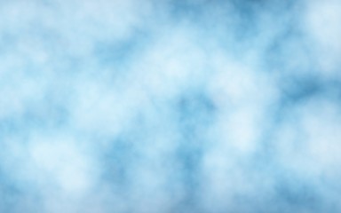 Background of abstract white color smoke isolated on blue color background. The wall of white fog. 3D illustration