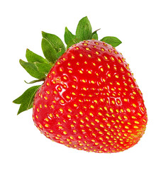 Fresh sweet strawberry isolated on white background with clipping path