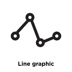 Line graphic icon vector sign and symbol isolated on white background, Line graphic logo concept