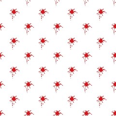 Red drops of blood pattern seamless repeat in cartoon style vector illustration