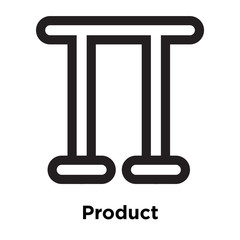 Product symbol icon vector sign and symbol isolated on white background, Product symbol logo concept