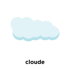 cloude icon vector sign and symbol isolated on white background, cloude logo concept