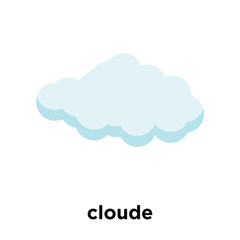 cloude icon vector sign and symbol isolated on white background, cloude logo concept