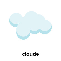 Fototapeta premium cloude icon vector sign and symbol isolated on white background, cloude logo concept