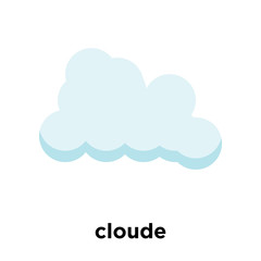 cloude icon vector sign and symbol isolated on white background, cloude logo concept