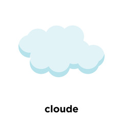 cloude icon vector sign and symbol isolated on white background, cloude logo concept