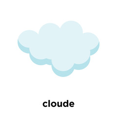 cloude icon vector sign and symbol isolated on white background, cloude logo concept