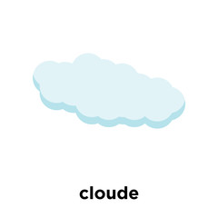 cloude icon vector sign and symbol isolated on white background, cloude logo concept