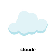 cloude icon vector sign and symbol isolated on white background, cloude logo concept