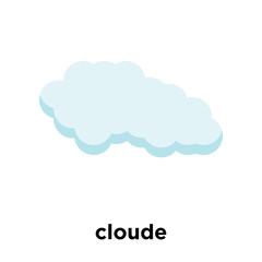 cloude icon vector sign and symbol isolated on white background, cloude logo concept