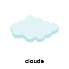 cloude icon vector sign and symbol isolated on white background, cloude logo concept