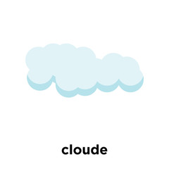 cloude icon vector sign and symbol isolated on white background, cloude logo concept