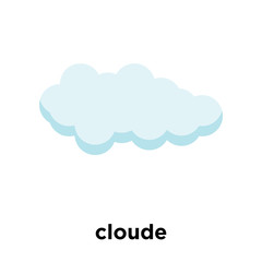 cloude icon vector sign and symbol isolated on white background, cloude logo concept