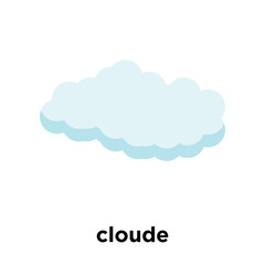 cloude icon vector sign and symbol isolated on white background, cloude logo concept