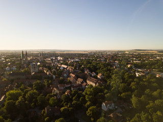 The city of Halberstadt from above ( Harz region, Saxony-Anhalt / Germany )