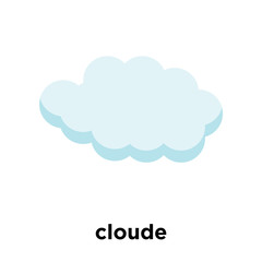 cloude icon vector sign and symbol isolated on white background, cloude logo concept