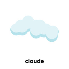 cloude icon vector sign and symbol isolated on white background, cloude logo concept