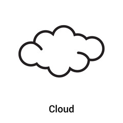 Cloud icon vector sign and symbol isolated on white background, Cloud logo concept