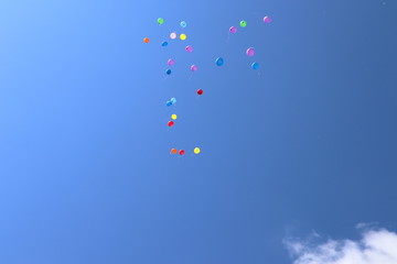 balloons in the sky