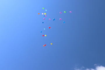 balloons in the sky