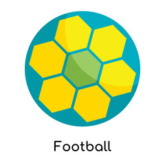 Football icon vector sign and symbol isolated on white background, Football logo concept