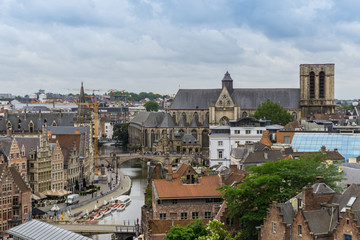 Fototapeta premium Ghent old town panorama