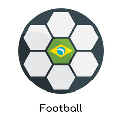 Football icon vector sign and symbol isolated on white background, Football logo concept